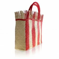 Colombia Collective Narino Woven Tote In Scarlett Stripe