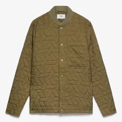 Wax London Menswear Sung Quilted Jacket - Khaki