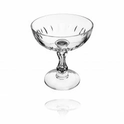 WA Antiques Oval Dot Antique Champagne Coupe Drinkware