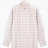 Kestin Tain Seersucker Shirt In White/Dark Tan Menswear