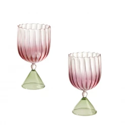 Serena Confalonieri Pair Of Calypso Water/Wine Glasses