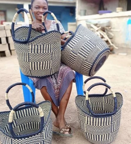 Mmaa Social Market Basket In Blue Bags & Baskets 5 Mmaa Social Market Basket In Blue Bags & Baskets