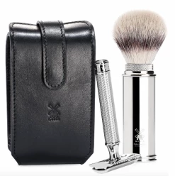 Muhle Travel Set Chrome - Black Wash Care & Washbags