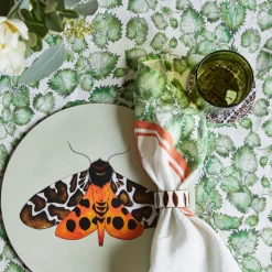 Bertioli By Thyme Pre-Order Tiger Moth & Stinging Nettle Table Cloth Table Linens