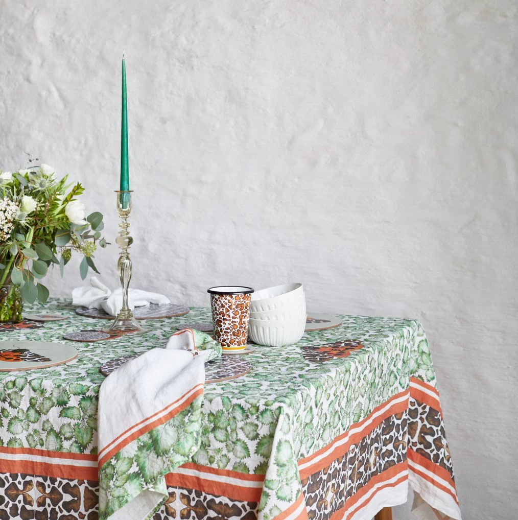 Bertioli By Thyme Pre-Order Tiger Moth & Stinging Nettle Table Cloth Table Linens 6 Bertioli By Thyme Pre-Order Tiger Moth & Stinging Nettle Table Cloth Table Linens