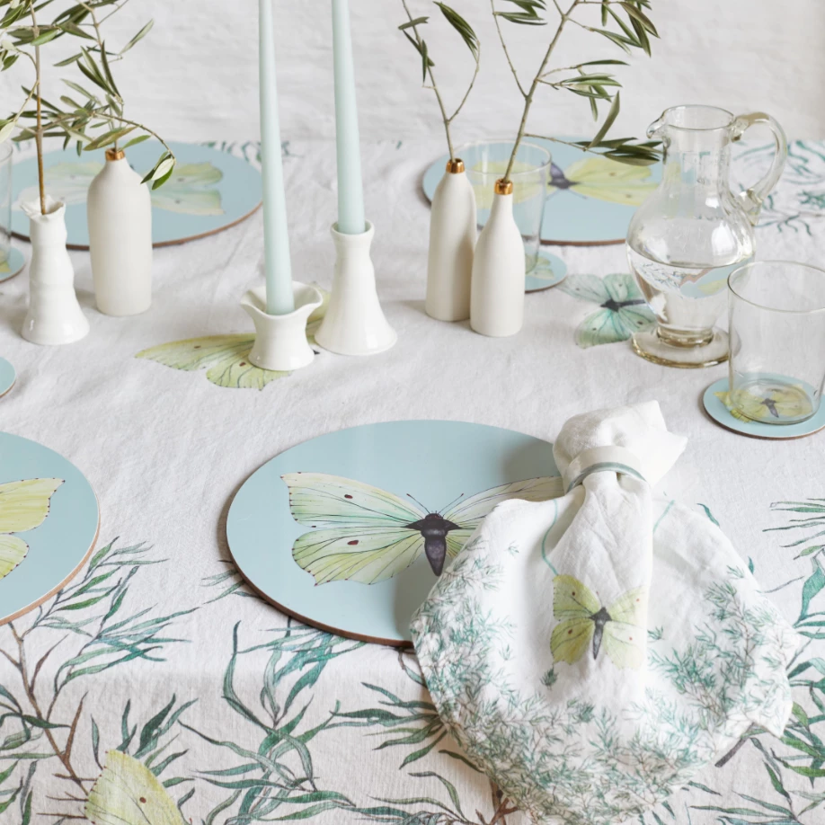 Bertioli By Thyme Brimstone Butterfly And Buckthorn Table Cloth Table Linens 5 Bertioli By Thyme Brimstone Butterfly And Buckthorn Table Cloth Table Linens