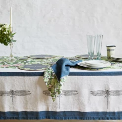 Bertioli By Thyme Table Linens Dragonfly & Waterlily Napkin