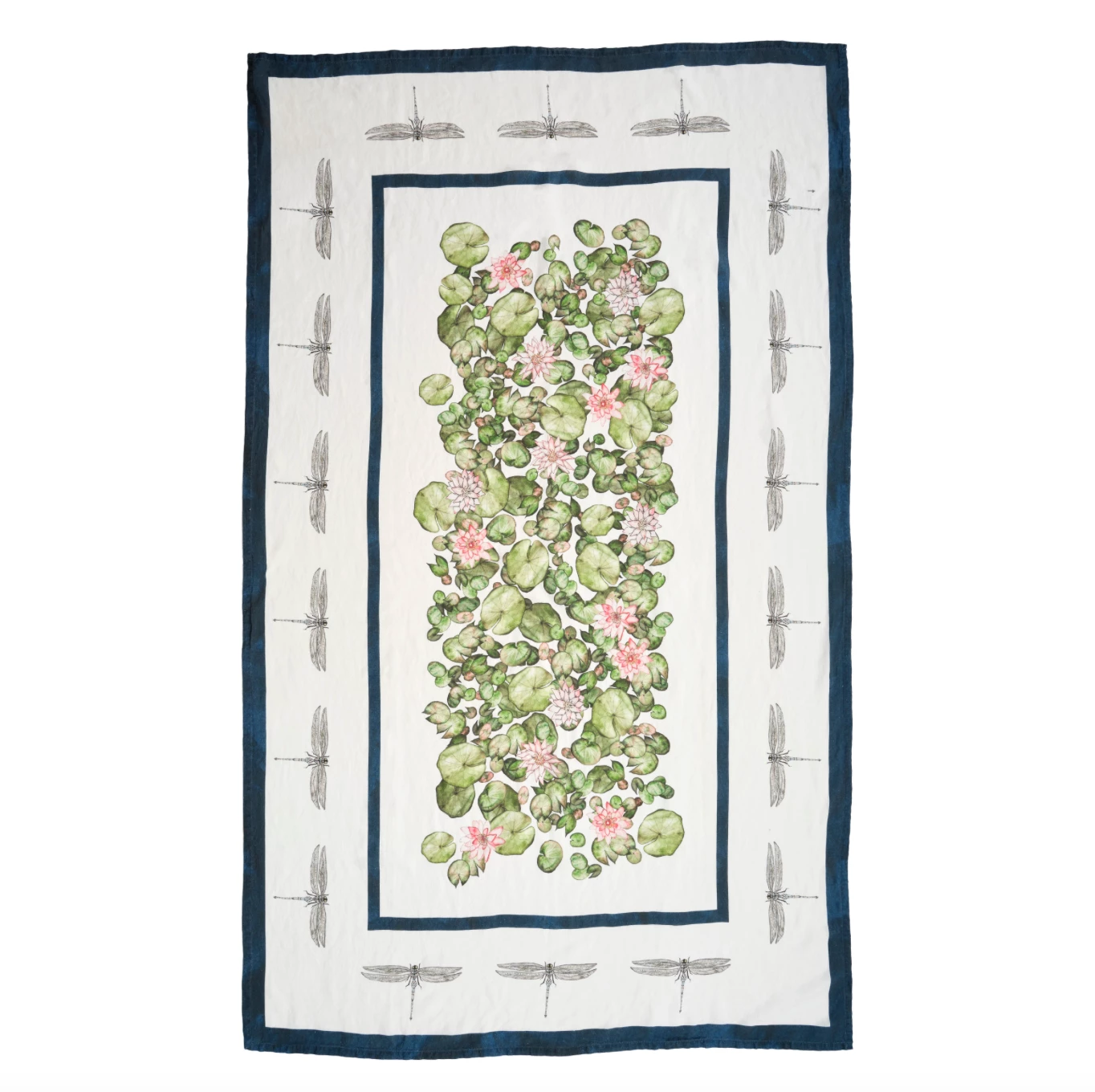 Bertioli By Thyme Table Linens Pre-Order Dragonfly And Waterlily Table Cloth 3 Bertioli By Thyme Table Linens Pre-Order Dragonfly And Waterlily Table Cloth