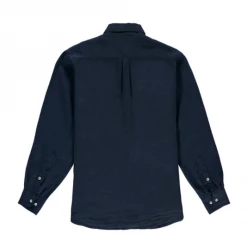 Love Brand Menswear Abaco Linen Shirt - Navy Blue