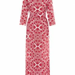Valle & Vik The Long Flirt Shirt Dress In Ville Blomst Pink Womenswear
