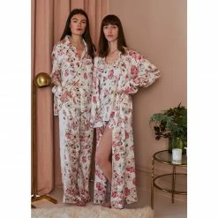 Bertioli By Thyme Silkwear Silk Robe In Pink Rose 12 Bertioli By Thyme Silkwear Silk Robe In Pink Rose