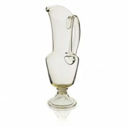 Thyme Hand Blown Tall Slim Glass Jug Glassware