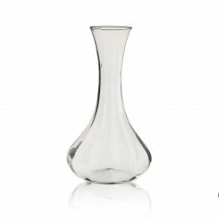 Thyme Glassware Glass Vase With Slim Neck In Smoke