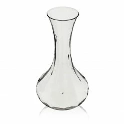 Thyme Glassware Glass Vase With Slim Neck In Smoke