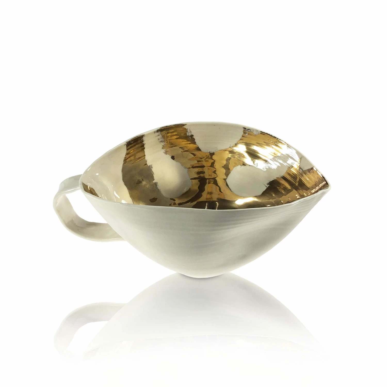 Thyme Ceramics Ceramic Jug With Gold Centre 3 Thyme Ceramics Ceramic Jug With Gold Centre