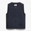 Wax London Menswear Tim Quilted Gilet - Navy
