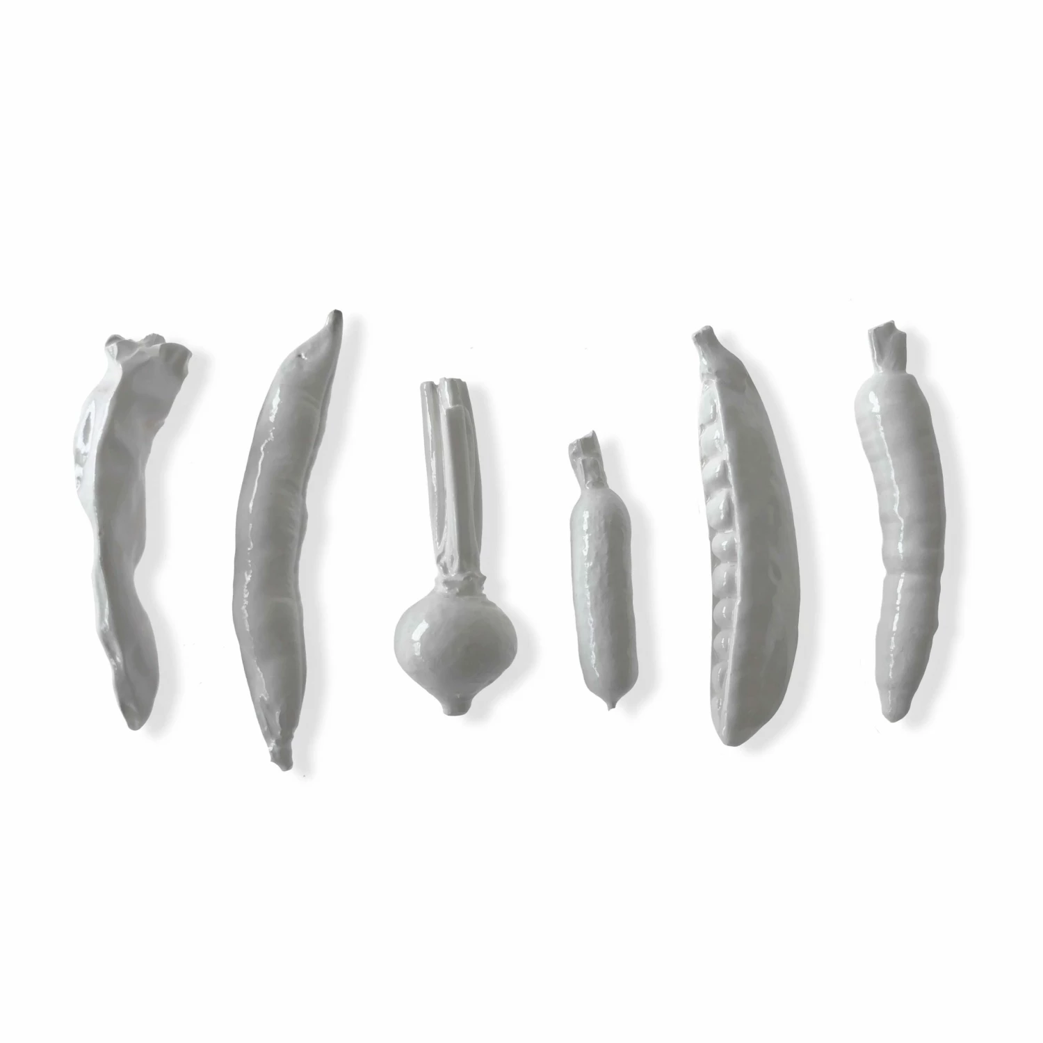 La Galine Set Of 6 White Mini Vegetables 3 La Galine Set Of 6 White Mini Vegetables