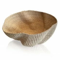 Mmaa Social Hand Woven Wavy Basket In Large Bags & Baskets