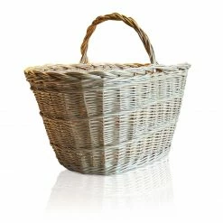 Nadine Anderson White Willow Basket With Handle