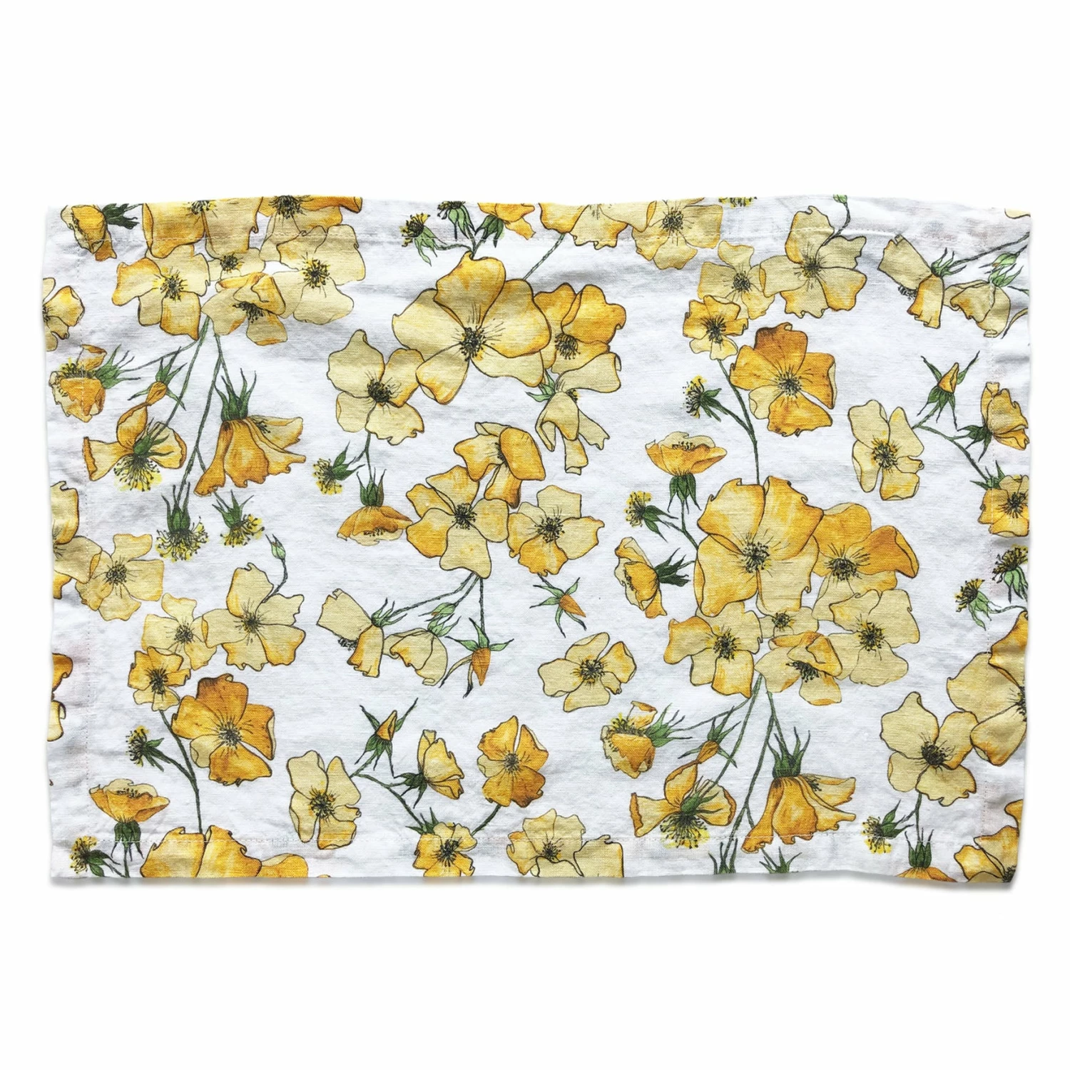 Bertioli By Thyme Table Linens Yellow Rose Placemat 3 Bertioli By Thyme Table Linens Yellow Rose Placemat
