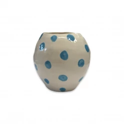 Lomito Ceramics Vase With Blue Dots