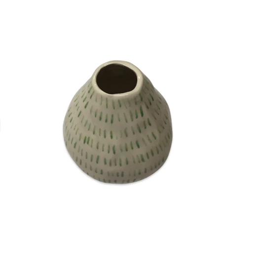 Lomito Bud Vase With Green Dots 4 Lomito Bud Vase With Green Dots
