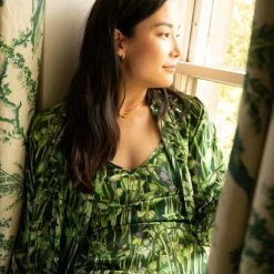 Bertioli By Thyme Silk Dress In Rivermint Silkwear