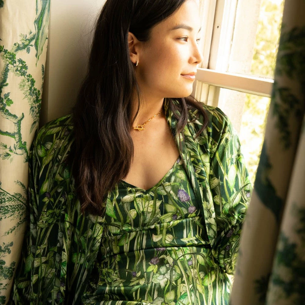 Bertioli By Thyme Silk Dress In Rivermint Silkwear 4 Bertioli By Thyme Silk Dress In Rivermint Silkwear