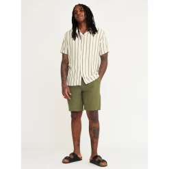 Wax London Menswear Holm Linen Shorts - Khaki