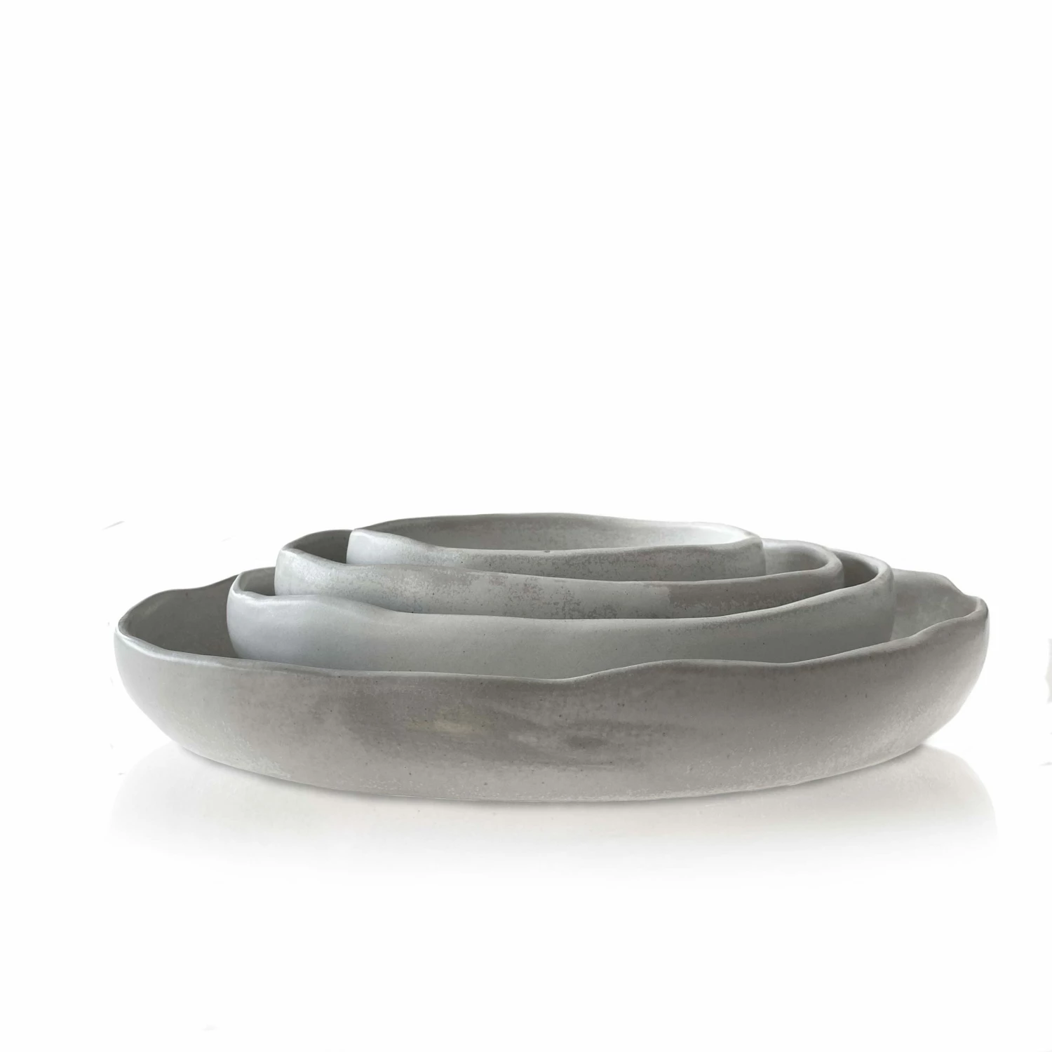 Mel Waterer Stoneware Nesting Dishes With Shallow Side Ceramics 3 Mel Waterer Stoneware Nesting Dishes With Shallow Side Ceramics