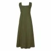 Justine Tabak Womenswear Khaki Linen Holland Park Dress
