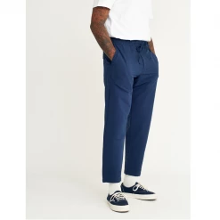 Wax London Kurt Seersucker Trouser - Navy