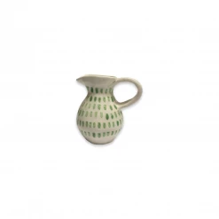 Lomito Small Slim Neck Jug With Green Dots