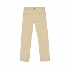 Love Brand Menswear Linen Trousers In Stone