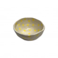 Lomito Ceramic Dot Bowl - Yellow